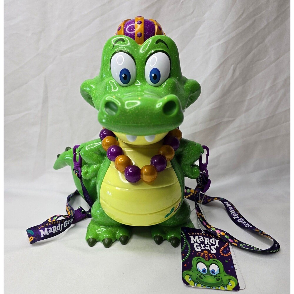 Universal Studios Mardi Gras Parade King Gator Popcorn Bucket Light Up New